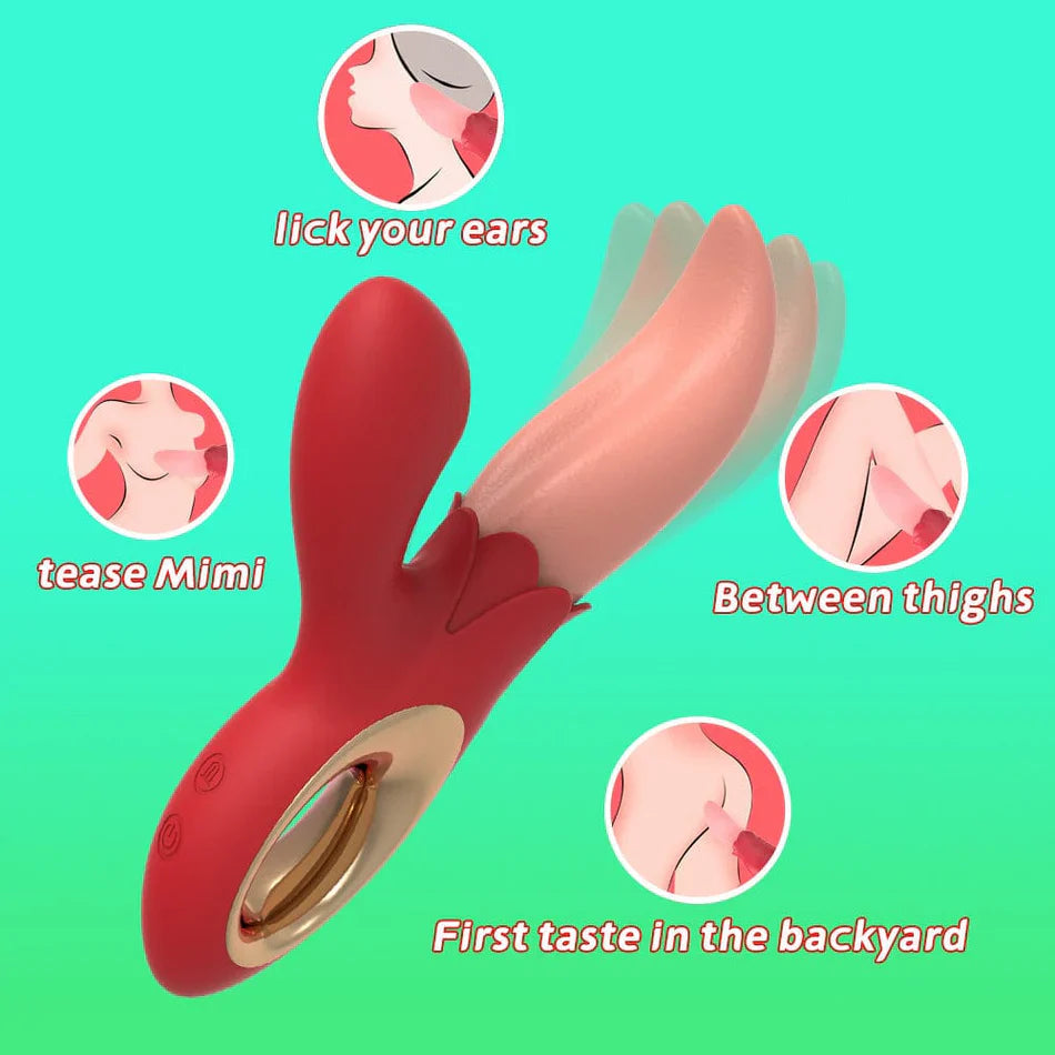 Amy Dual-Action Licking & Suction Personal Massager