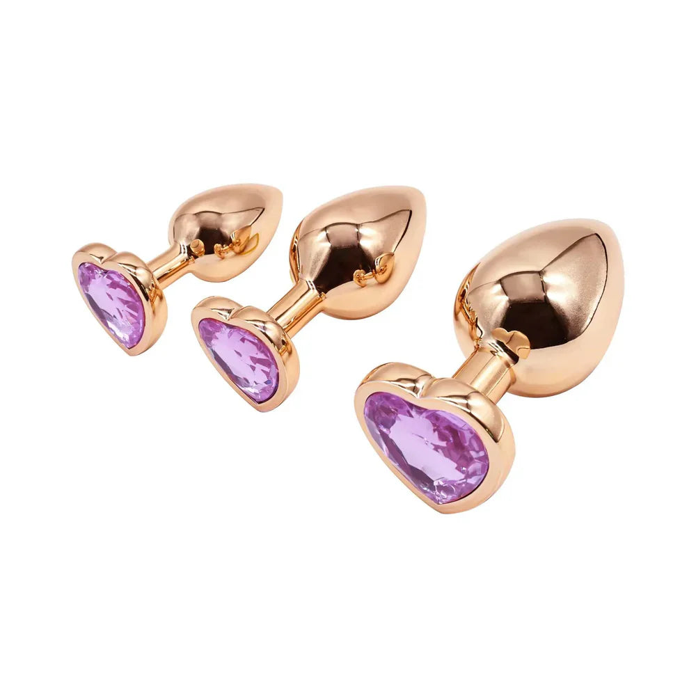 Adam &amp; Eve Rose Gold Pink Heart