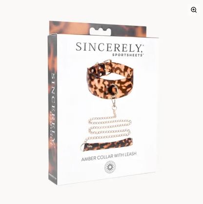 Sincerely Amber Collar With Leash
