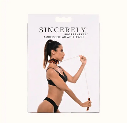 Atentamente Amber Collar con Correa