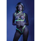 Lingerie Glow In A Trance Bra & Garter Set