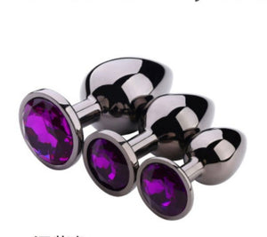 Plug de acero inoxidable morado