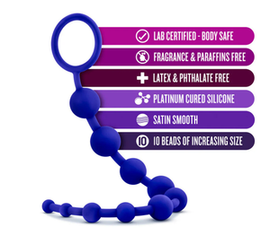 Blush Luxe Silicona 10 Perlas para Juego Anal Indigo