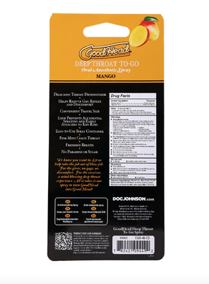 GoodHead To-Go Mango Deep Throat Spray