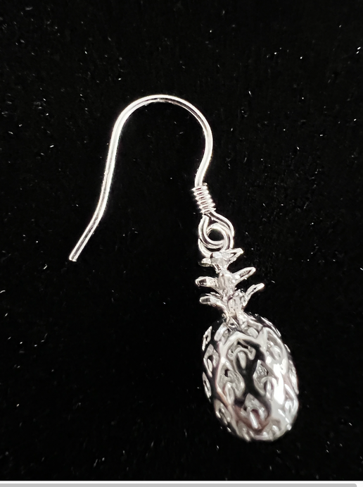 Pendientes 3D de piña Plata 925