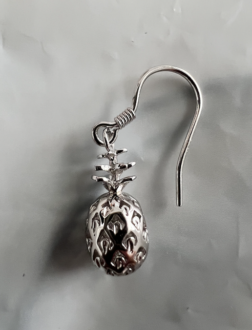 Pendientes 3D de piña Plata 925