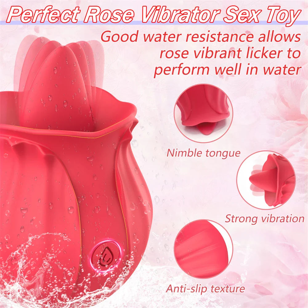 Rosebud Licking &amp; Suction Personal Massager